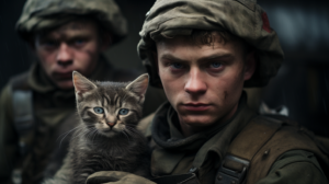 gatos de guerra ucranianos